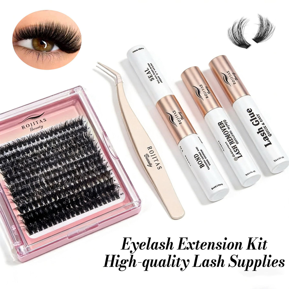 Rojitas Beauty DIY Cluster Lash Extension Kit