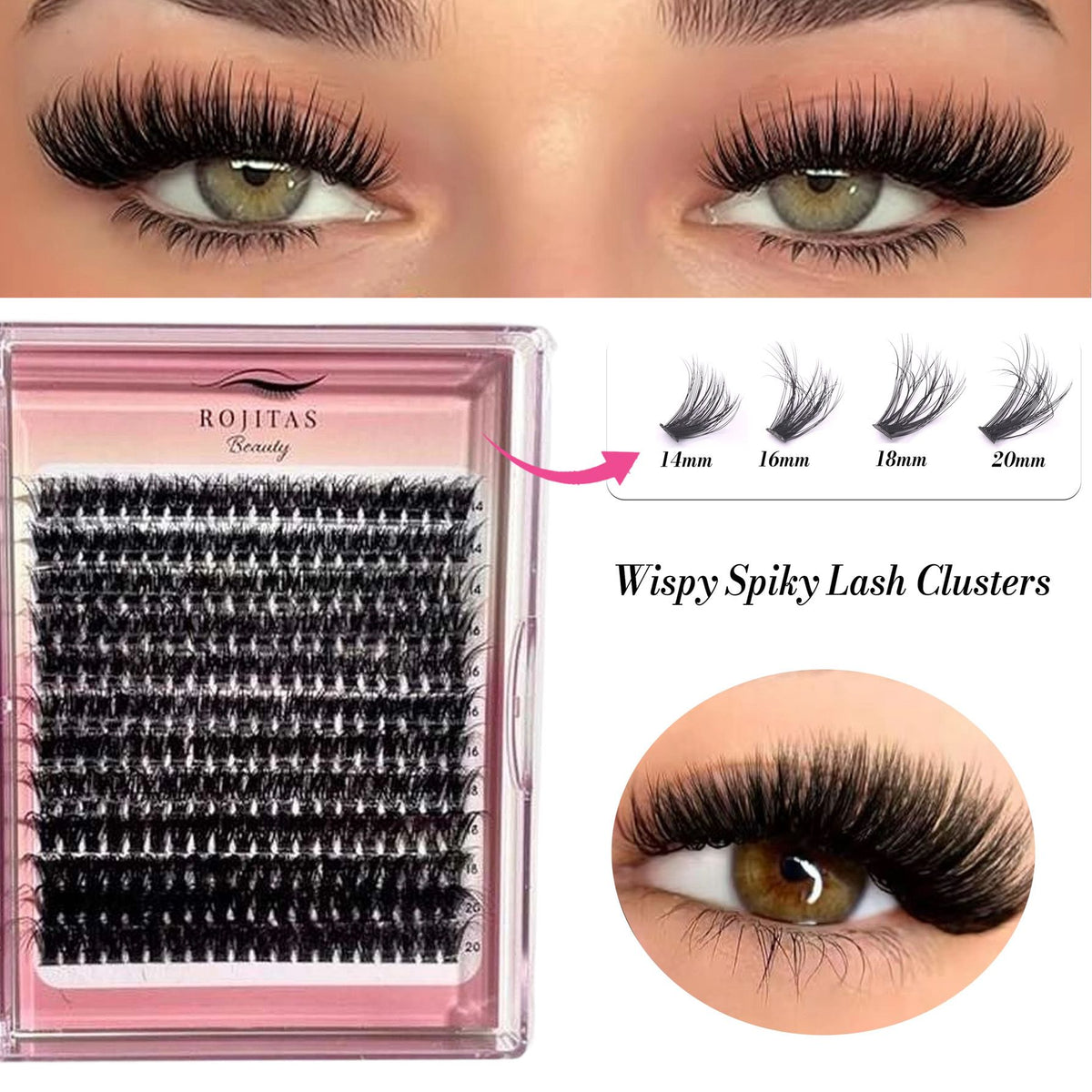 Rojitas Beauty DIY Cluster Lash Extension Kit