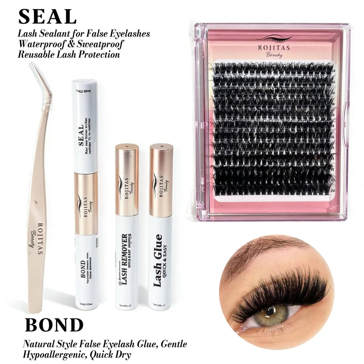 Rojitas Beauty DIY Cluster Lash Extension Kit