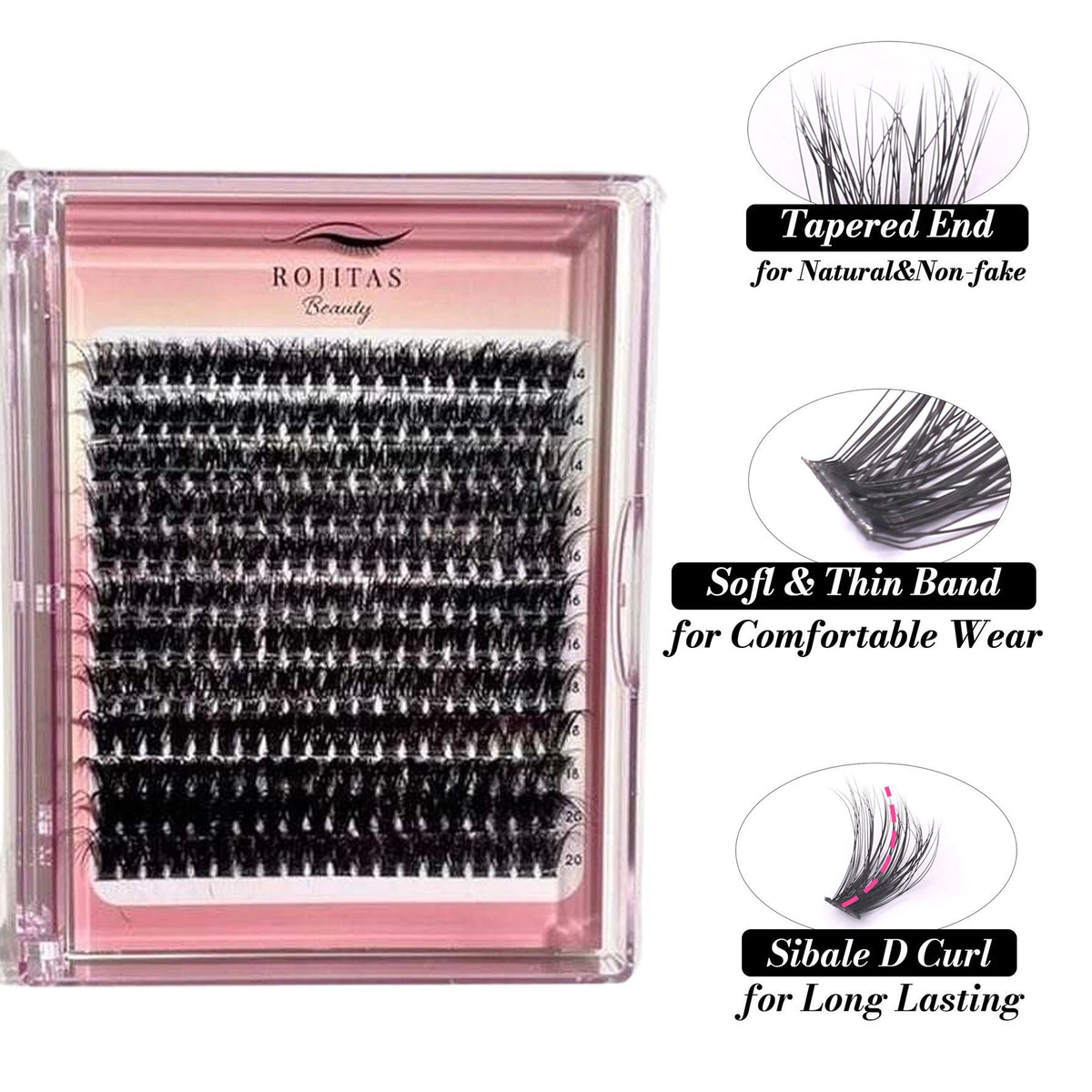 Rojitas Beauty DIY Cluster Lash Extension Kit